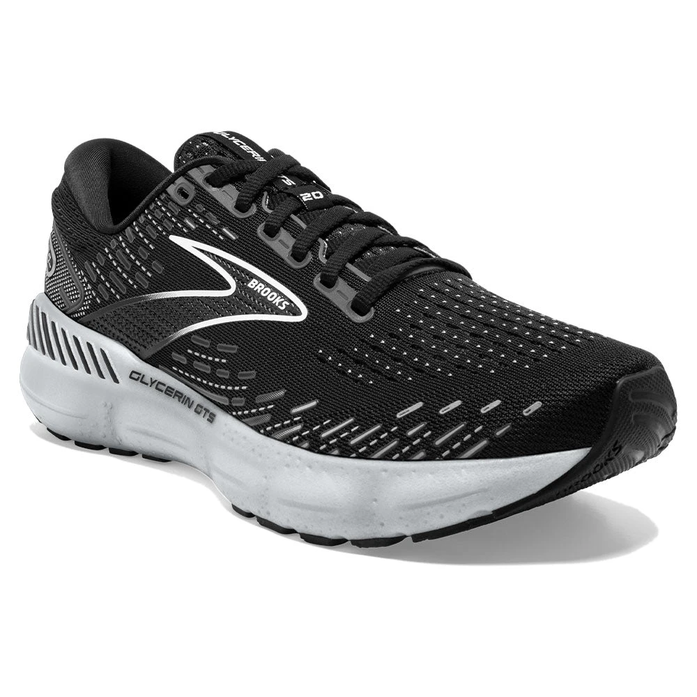 Brooks Glycerin GTS 20 Athletic Shoe Black/White/Alloy (Women's) 1 Brooks Glycerin GTS 20 Athletic Shoe Black/White/Alloy (Women's)