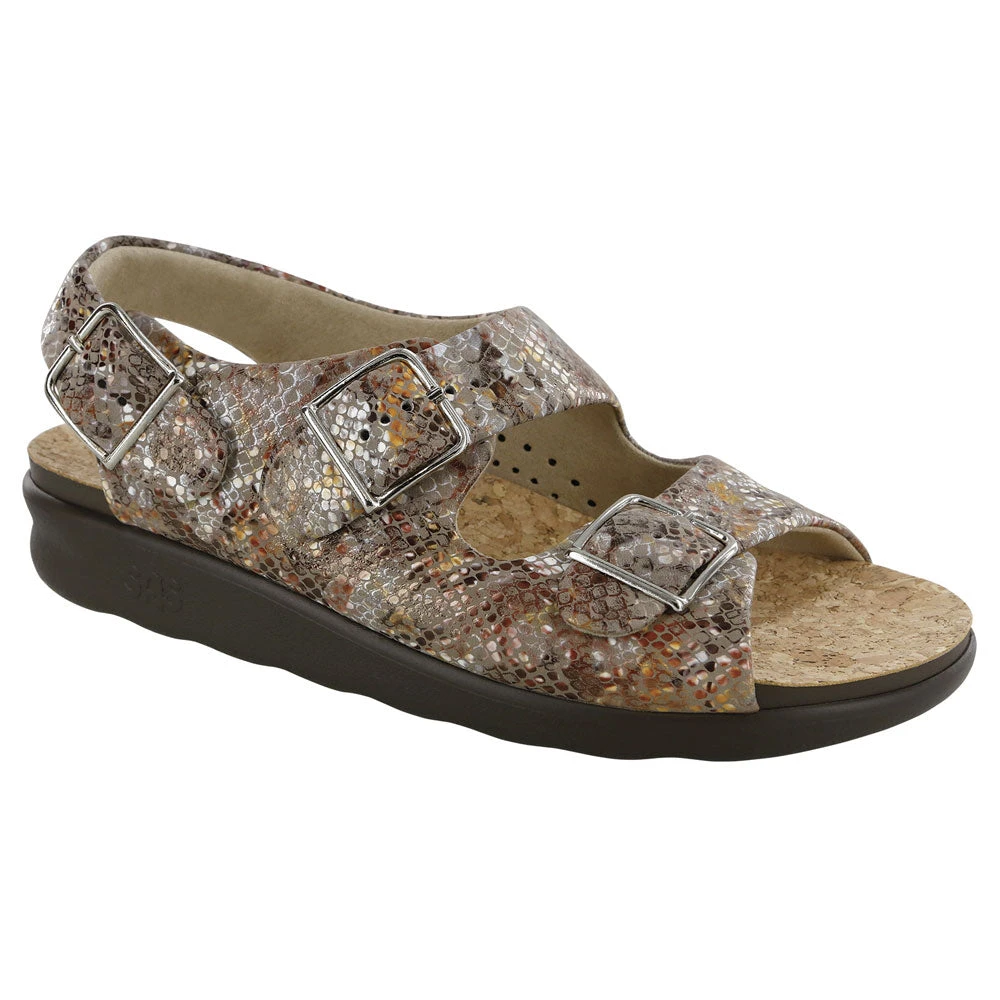 SAS Relaxed Sandal Multisnake Taupe Leather (Women's) 1 SAS Relaxed Sandal Multisnake Taupe Leather (Women's)