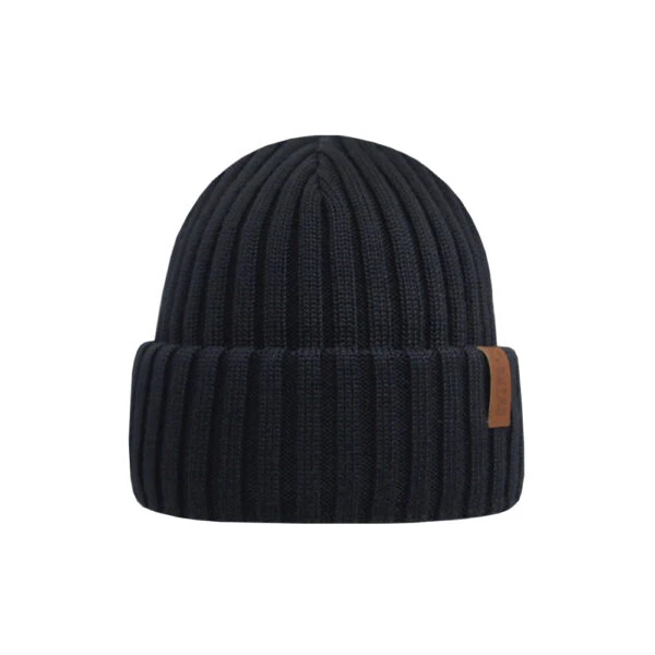 Superyellow Beam Black Merino Wool Beanie (Unisex) 1 Superyellow Beam Black Merino Wool Beanie (Unisex)