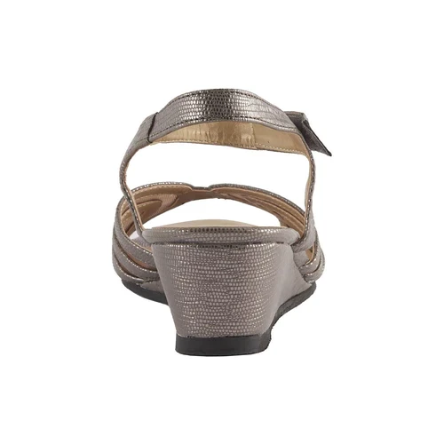 David Tate Admire Pewter Wedge Heel (Women's) 3 David Tate Admire Pewter Wedge Heel (Women's) - Image 3