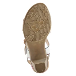 L'Artiste By Spring Step Aromas Sandal White Multi Leather (Women's) -Dansko Shoe Store AROMASW 5
