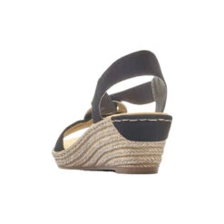 Rieker Fanni H6 Wedge Sandal Black (Women's) -Dansko Shoe Store Blk 3 486204ff 7287 47b9 af88 c2ac2e1d81ea