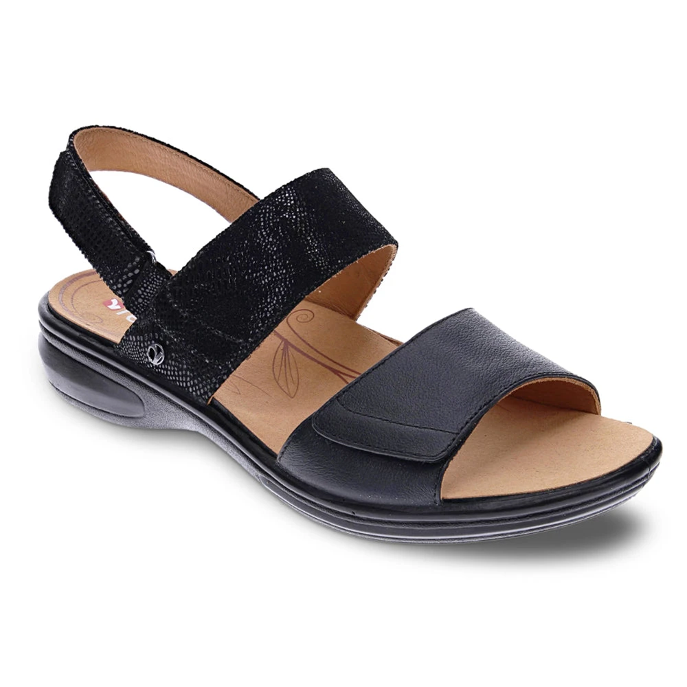 Revere Como Sandal Black Lizard (Women's) 1 Revere Como Sandal Black Lizard (Women's)