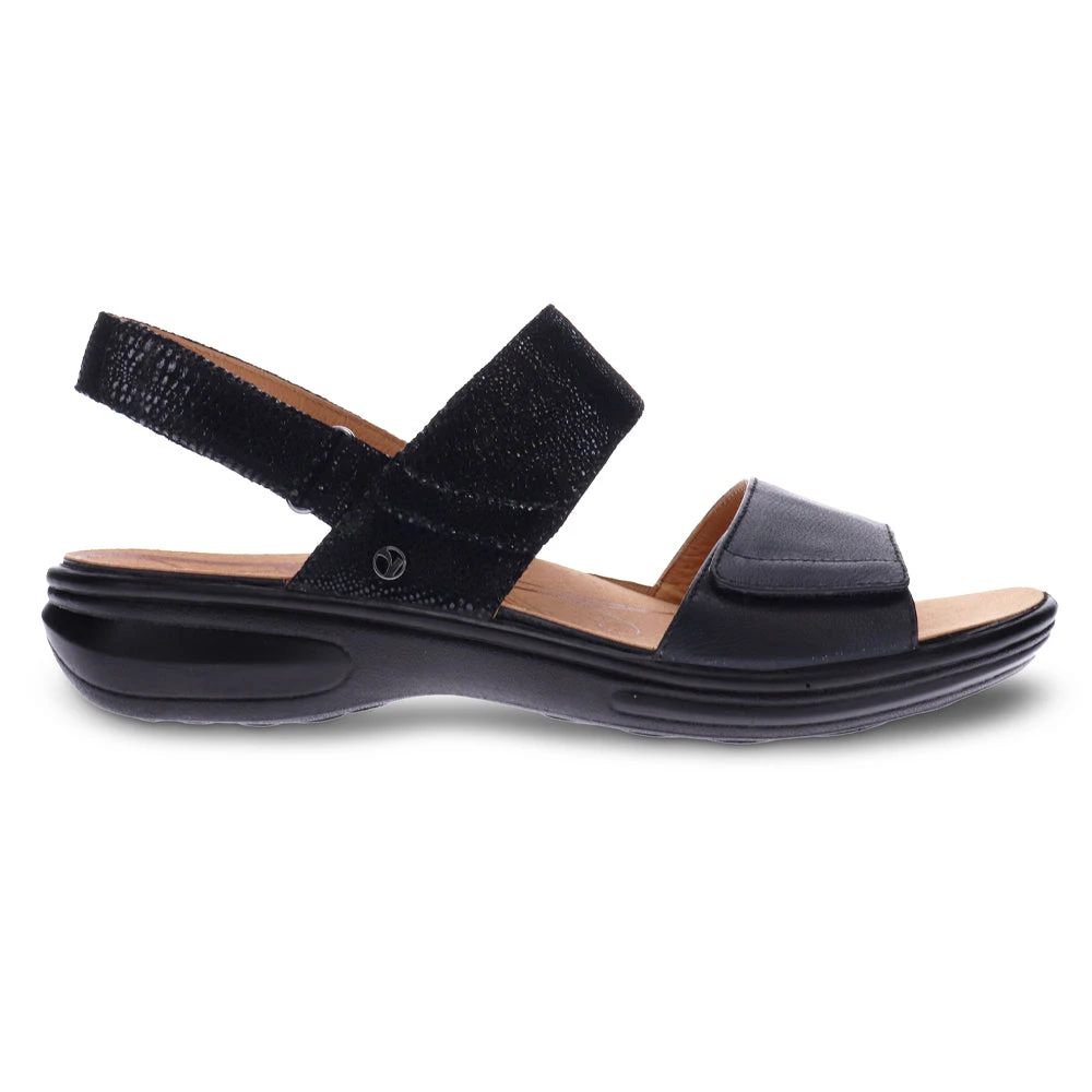 Revere Como Sandal Black Lizard (Women's) 2 Revere Como Sandal Black Lizard (Women's) - Image 2
