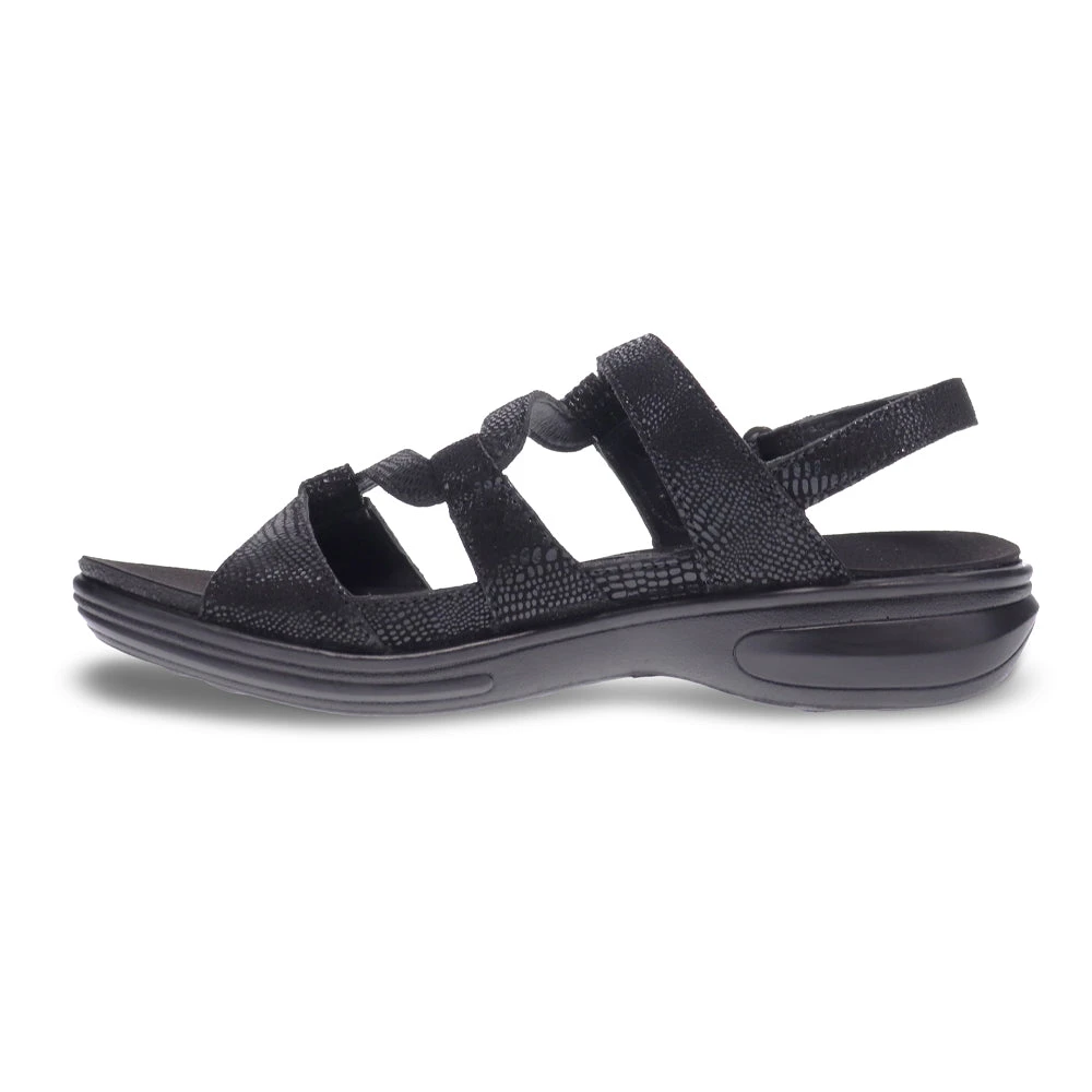 Revere Miami Sandal Black Lizard (Women's) 3 Revere Miami Sandal Black Lizard (Women's) - Image 3