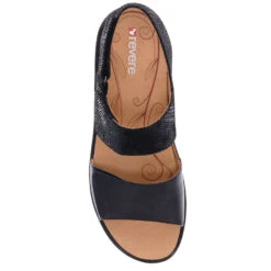 Revere Como Sandal Black Lizard (Women's) 11 Revere Como Sandal Black Lizard (Women's) -Dansko Shoe Store BlkLiz 6