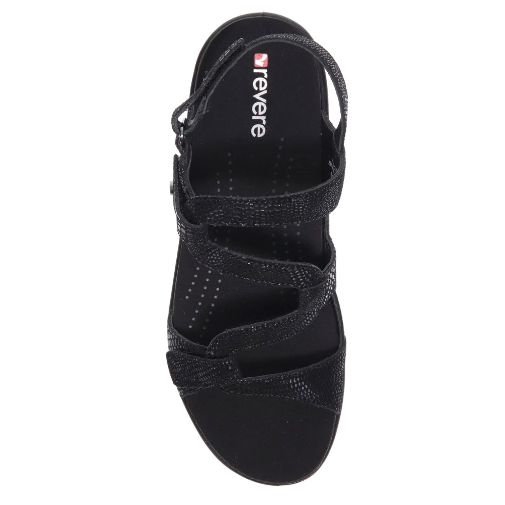 Revere Miami Sandal Black Lizard (Women's) 6 Revere Miami Sandal Black Lizard (Women's) - Image 6