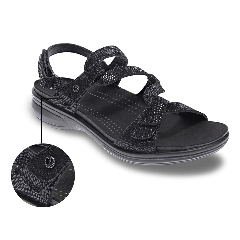 Revere Miami Sandal Black Lizard (Women's) 7 Revere Miami Sandal Black Lizard (Women's) - Image 7