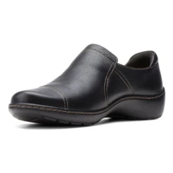 Clarks Cora Poppy Black Leather Slip-On (Women's) 10 Clarks Cora Poppy Black Leather Slip-On (Women's) -Dansko Shoe Store CoraPoppy 5