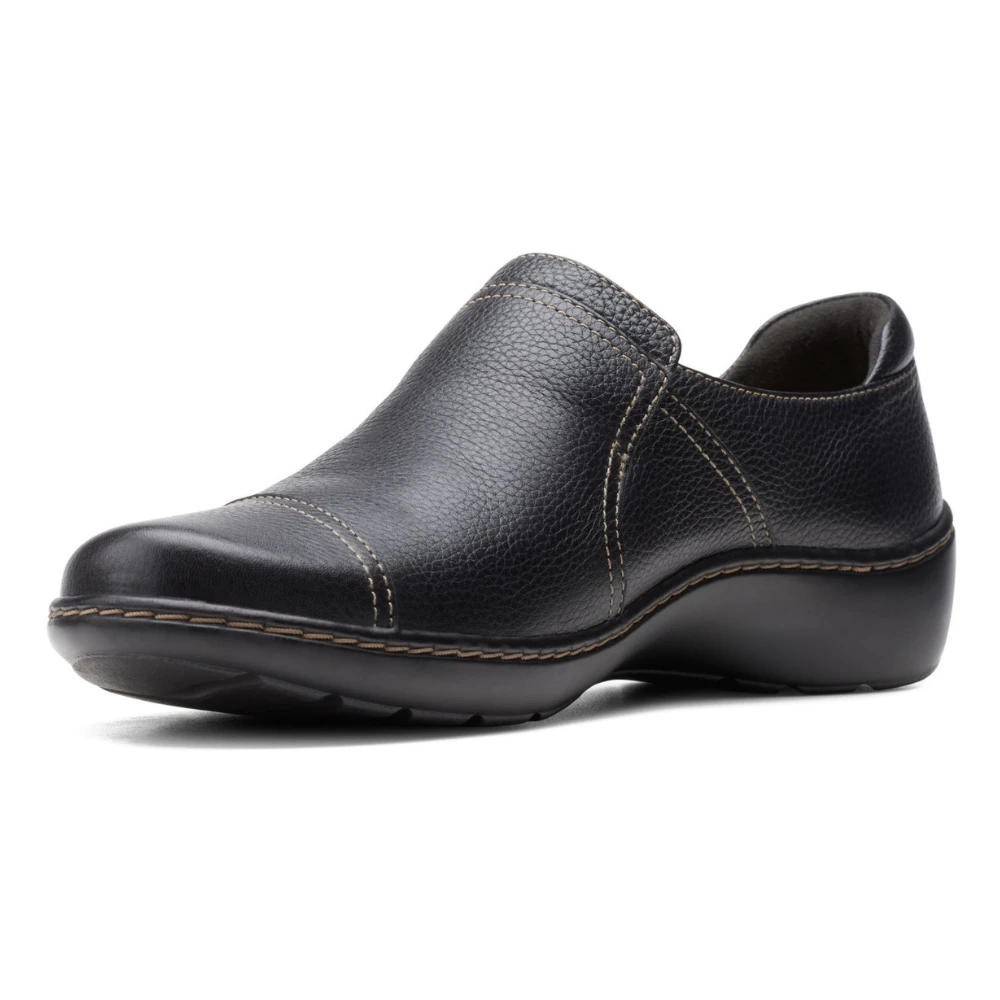 Clarks Cora Poppy Black Leather Slip-On (Women's) 4 Clarks Cora Poppy Black Leather Slip-On (Women's) - Image 4