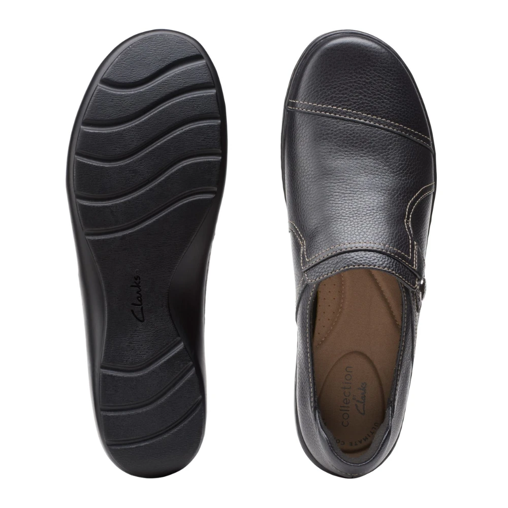 Clarks Cora Poppy Black Leather Slip-On (Women's) 7 Clarks Cora Poppy Black Leather Slip-On (Women's) - Image 7