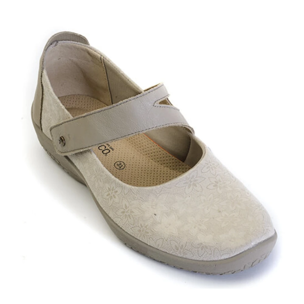 Arcopedico Cosmo Taupe Flower Mary Jane (Women's) 1 Arcopedico Cosmo Taupe Flower Mary Jane (Women's)