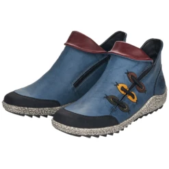 Rieker Z7582 Liv Royal Blue Shootie (Women's) -Dansko Shoe Store D1A7301 7 67e77a41 3c4a 4101 95c5 4eb273e91750