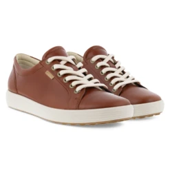 Ecco Soft 7 Cognac Leather Sneaker (Women's) -Dansko Shoe Store EccoCogna 7
