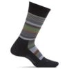 Feetures Be Bold Cushion Crew Socks In Black Multi (Men's)