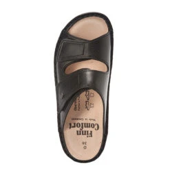 Finn Comfort Jamaica Sandal Black Nappa Leather (Women's) -Dansko Shoe Store MAR00035D