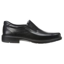Ecco Helsinki Bike Toe Slip-On Black Leather (Men's) -Dansko Shoe Store MAR00216C