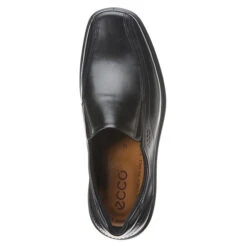 Ecco Helsinki Bike Toe Slip-On Black Leather (Men's) -Dansko Shoe Store MAR00216D