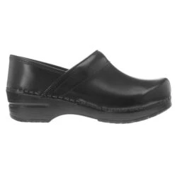 Dansko Professional Black Cabrio Clog Black Leather (Women's) -Dansko Shoe Store MAR00374C