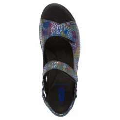 Wolky Pichu Sandal In Jeans Blue Mulit Color Fantasy (Women's) -Dansko Shoe Store MAR02432D