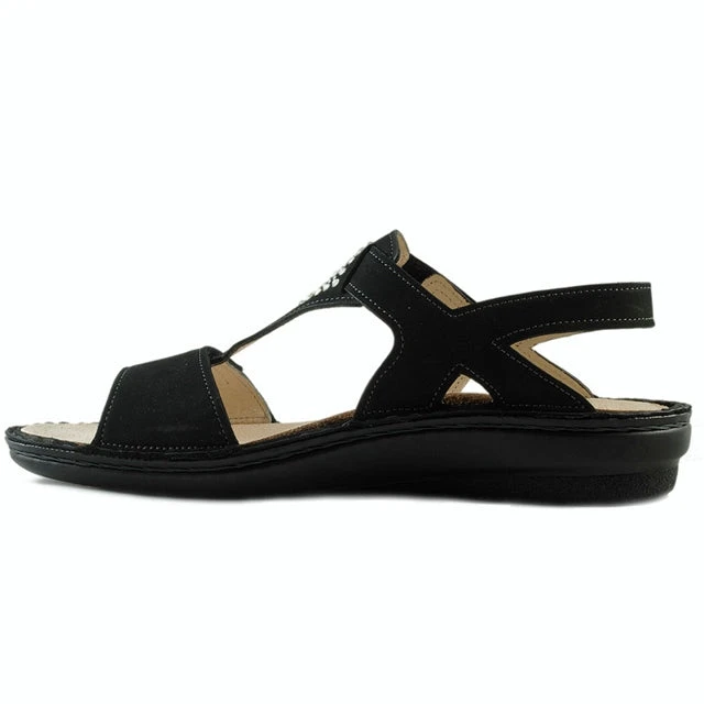 Finn Comfort Calvia Sandal Black Nubuck (Women's) 2 Finn Comfort Calvia Sandal Black Nubuck (Women's) - Image 2