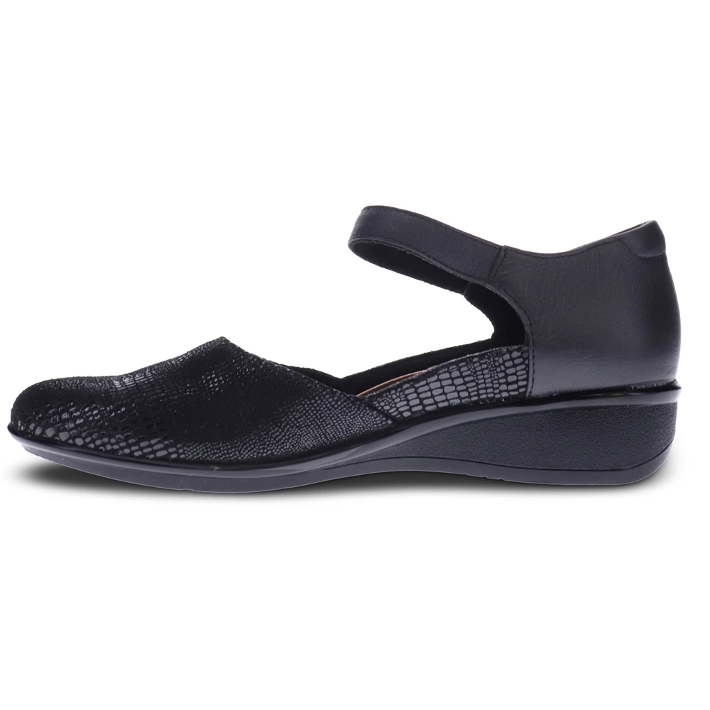 Revere Osaka Black Lizard Mary Jane Shoe (Women's) 2 Revere Osaka Black Lizard Mary Jane Shoe (Women's) - Image 2