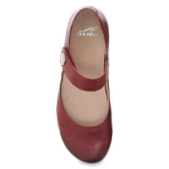 Dansko Beatrice Mary Jane Red Leather (Women's) -Dansko Shoe Store Rd 3