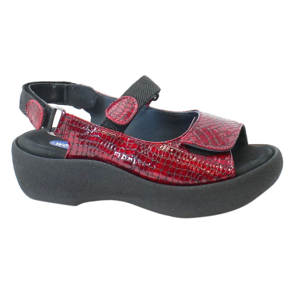 Wolky Jewel Sandal Red Croco Leather (Women's) 1 Wolky Jewel Sandal Red Croco Leather (Women's)