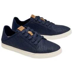 OluKai Pehuea Lī Mesh Lace-Up Sneaker Trench Blue (Women's) -Dansko Shoe Store TieBlu 3