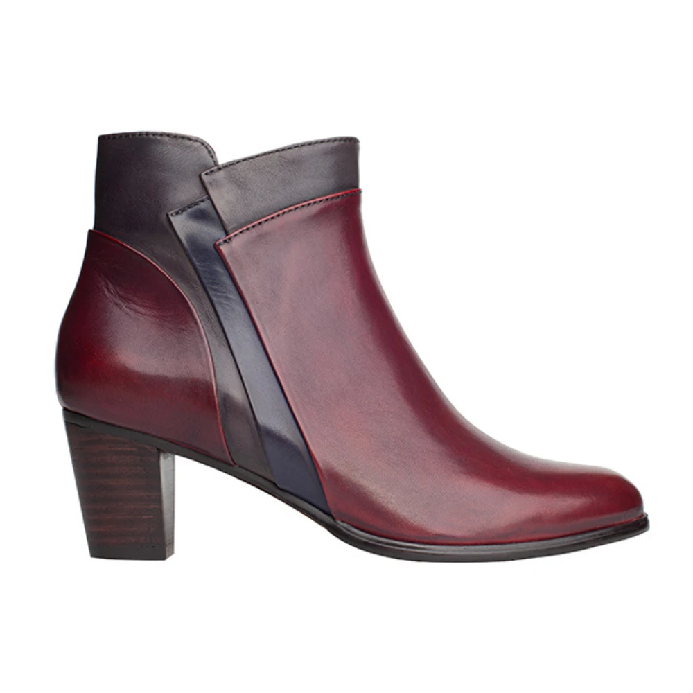 Regarde Le Ciel Sonia 137 Sangria/Melanzana/Muddy Glove Leather Bootie (Women's) 1 Regarde Le Ciel Sonia 137 Sangria/Melanzana/Muddy Glove Leather Bootie (Women's)