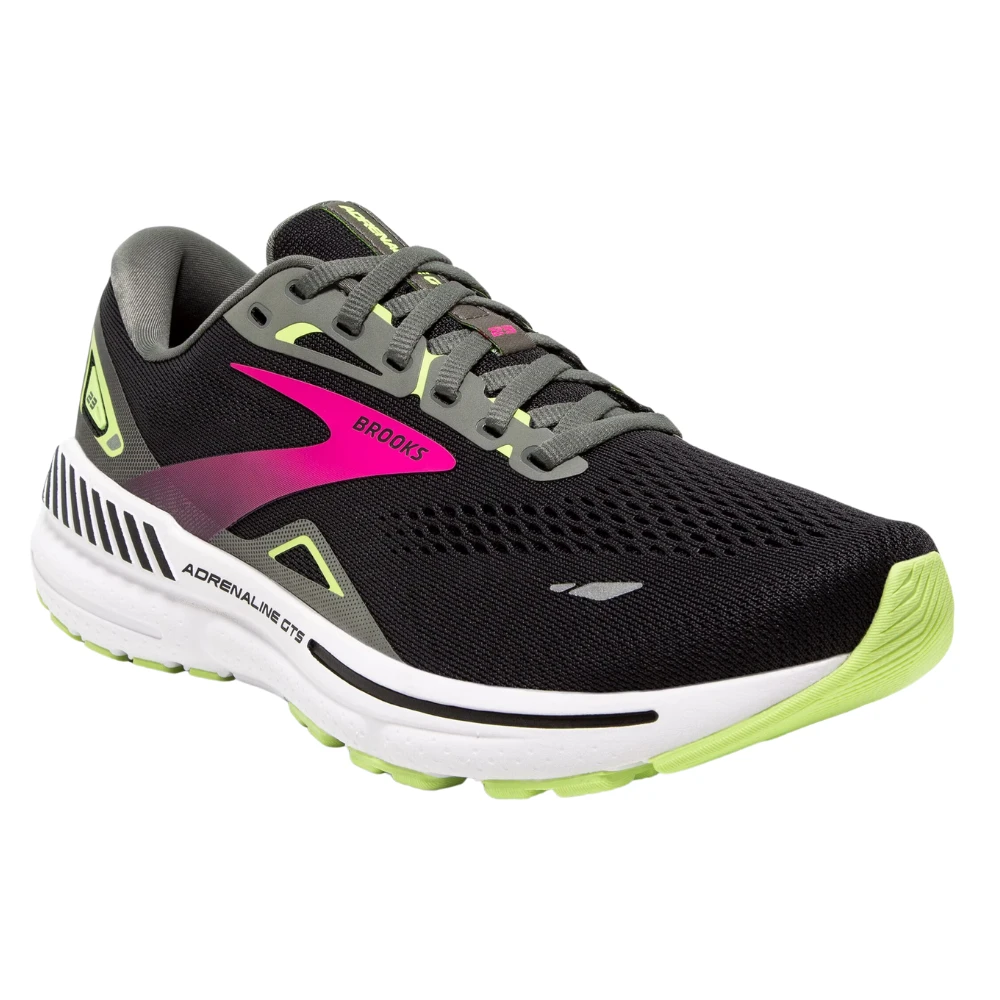 Brooks Adrenaline GTS 23 Black/Gunmetal/Sharp Green Running Shoe (Women's) 1 Brooks Adrenaline GTS 23 Black/Gunmetal/Sharp Green Running Shoe (Women's)