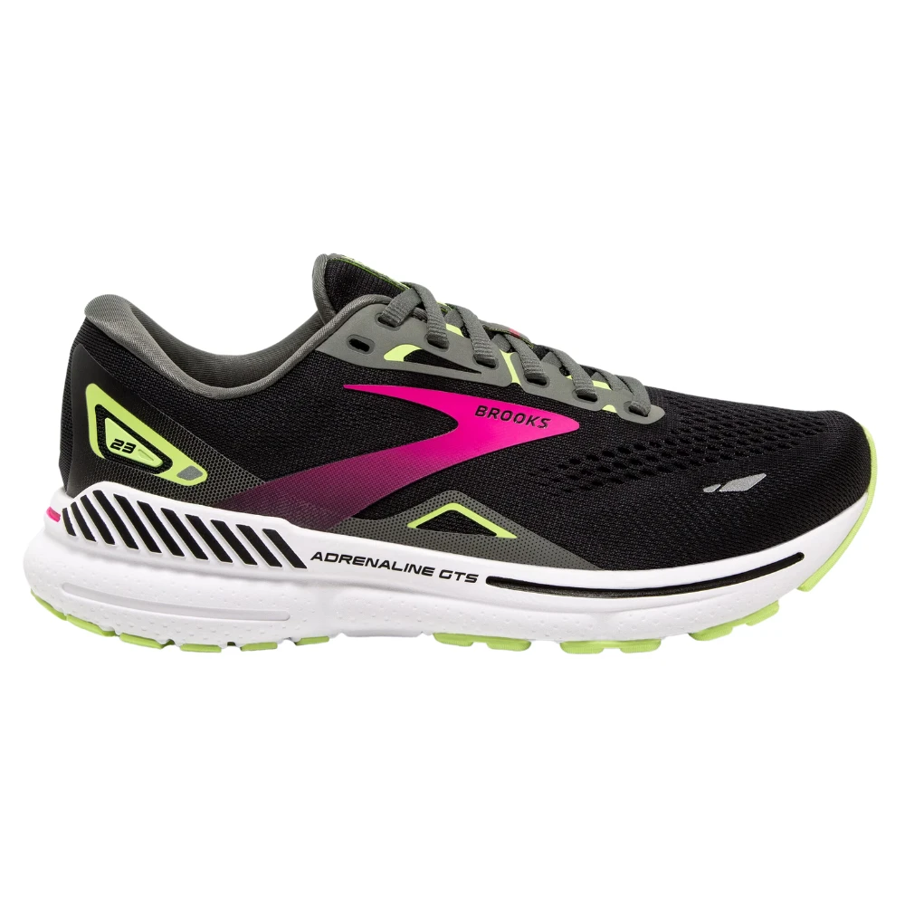 Brooks Adrenaline GTS 23 Black/Gunmetal/Sharp Green Running Shoe (Women's) 2 Brooks Adrenaline GTS 23 Black/Gunmetal/Sharp Green Running Shoe (Women's) - Image 2