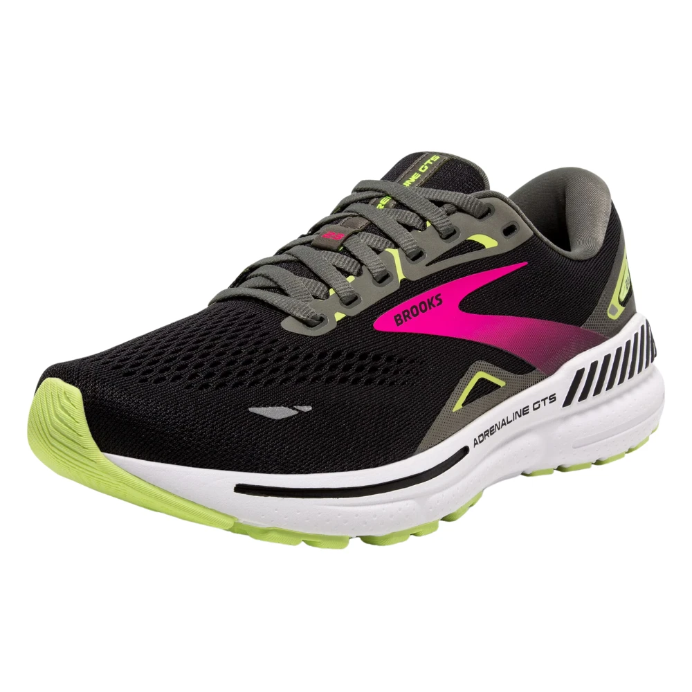 Brooks Adrenaline GTS 23 Black/Gunmetal/Sharp Green Running Shoe (Women's) 4 Brooks Adrenaline GTS 23 Black/Gunmetal/Sharp Green Running Shoe (Women's) - Image 4