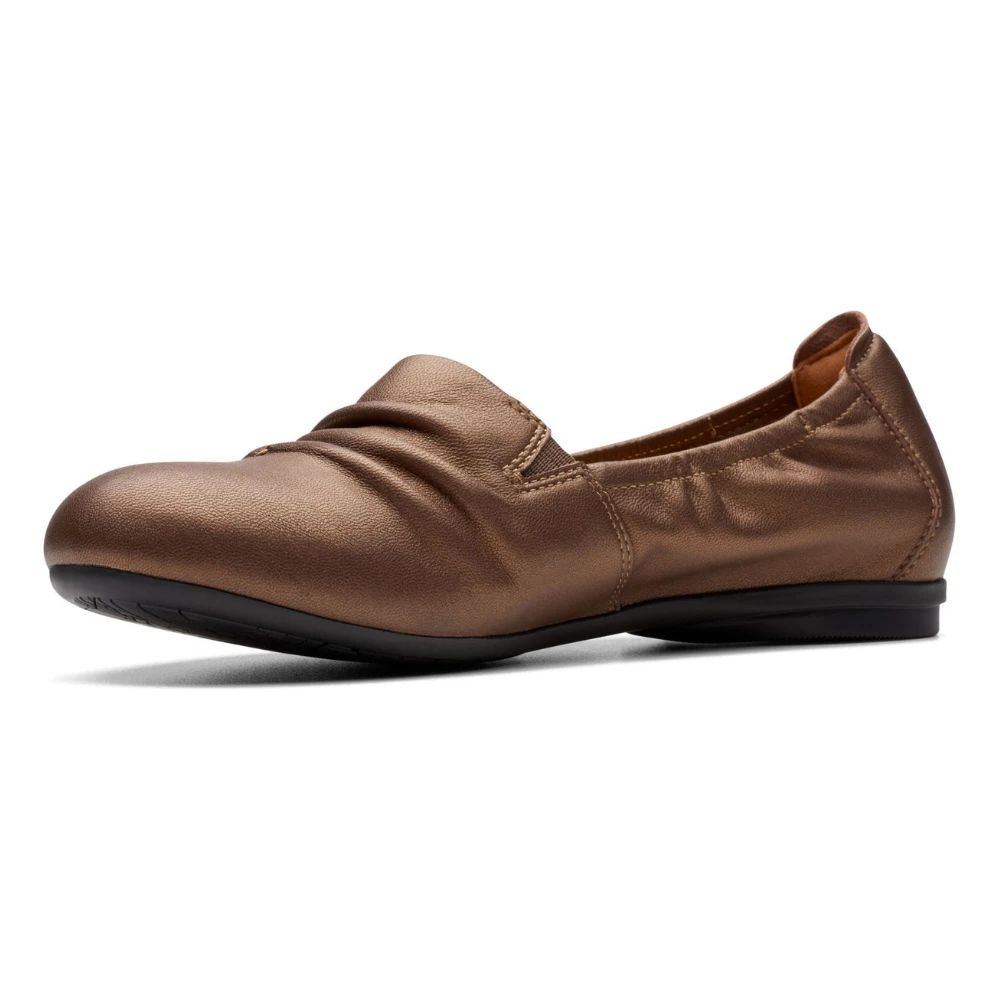 Clarks Rena Way Bronze Leather Slip-On (Women's) 3 Clarks Rena Way Bronze Leather Slip-On (Women's) - Image 3