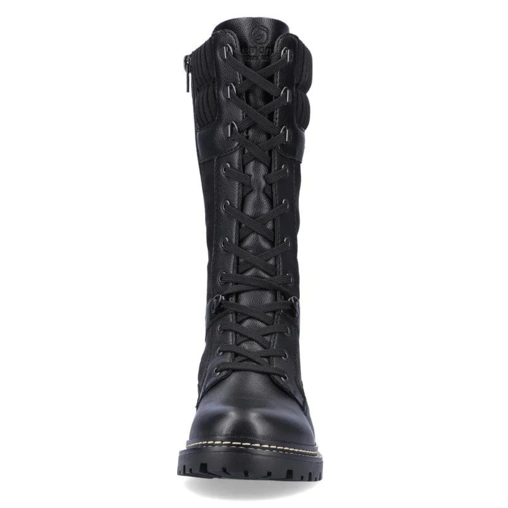 Remonte D0B76 Stefanie 76 Black Leather High Boot (Women's) 6 Remonte D0B76 Stefanie 76 Black Leather High Boot (Women's) - Image 6