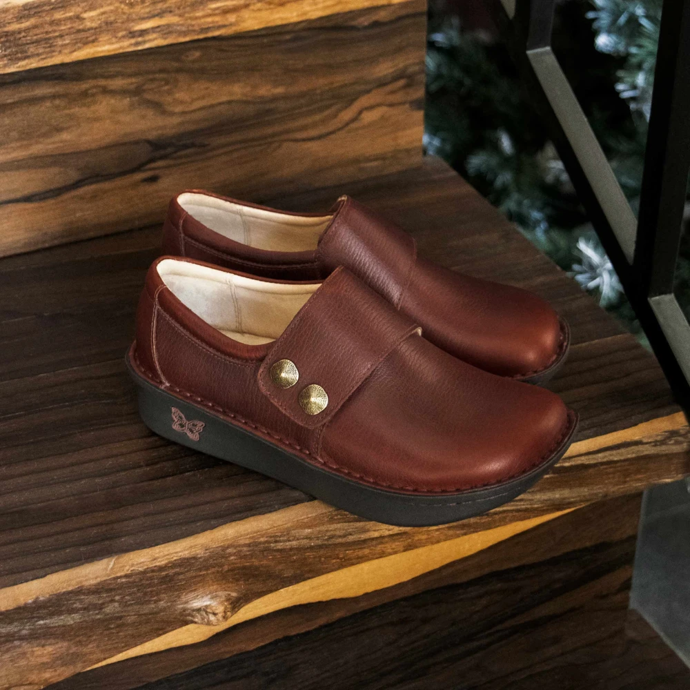 Alegria Deliah Chestnut Leather Slip-On (Women's) 6 Alegria Deliah Chestnut Leather Slip-On (Women's) - Image 6