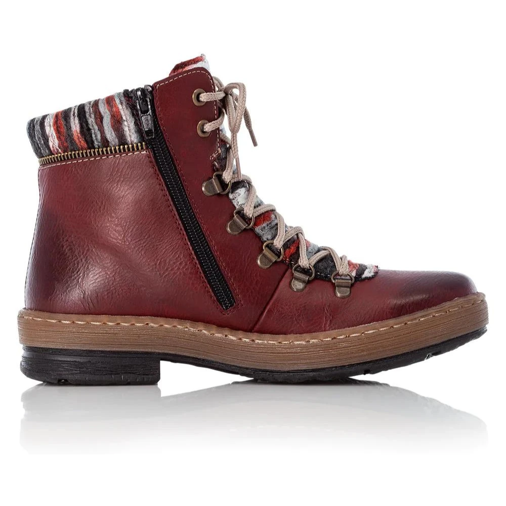 Rieker Z6741 Felicitas Wine Leather Boot (Women's) 2 Rieker Z6741 Felicitas Wine Leather Boot (Women's) - Image 2