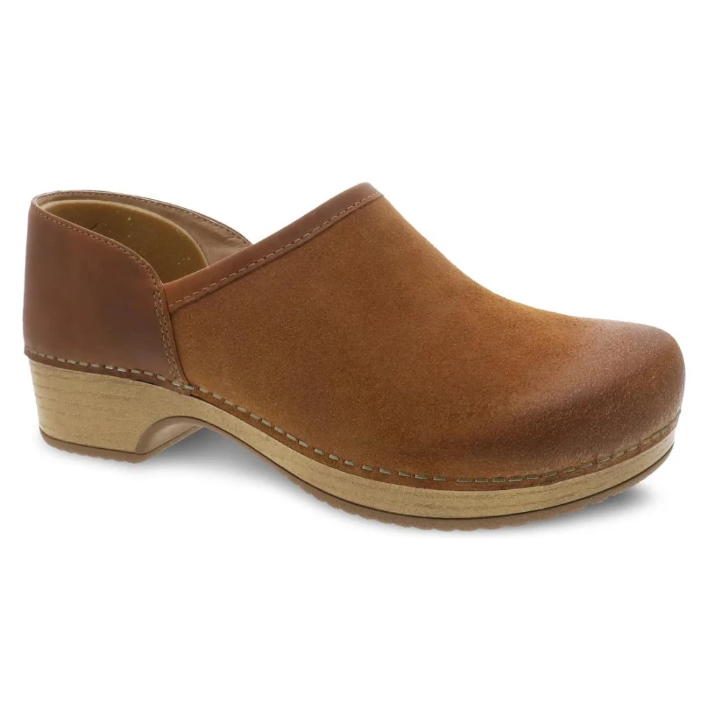 Dansko Brenna Tan Burnished Suede Clog (Women's) 1 Dansko Brenna Tan Burnished Suede Clog (Women's)