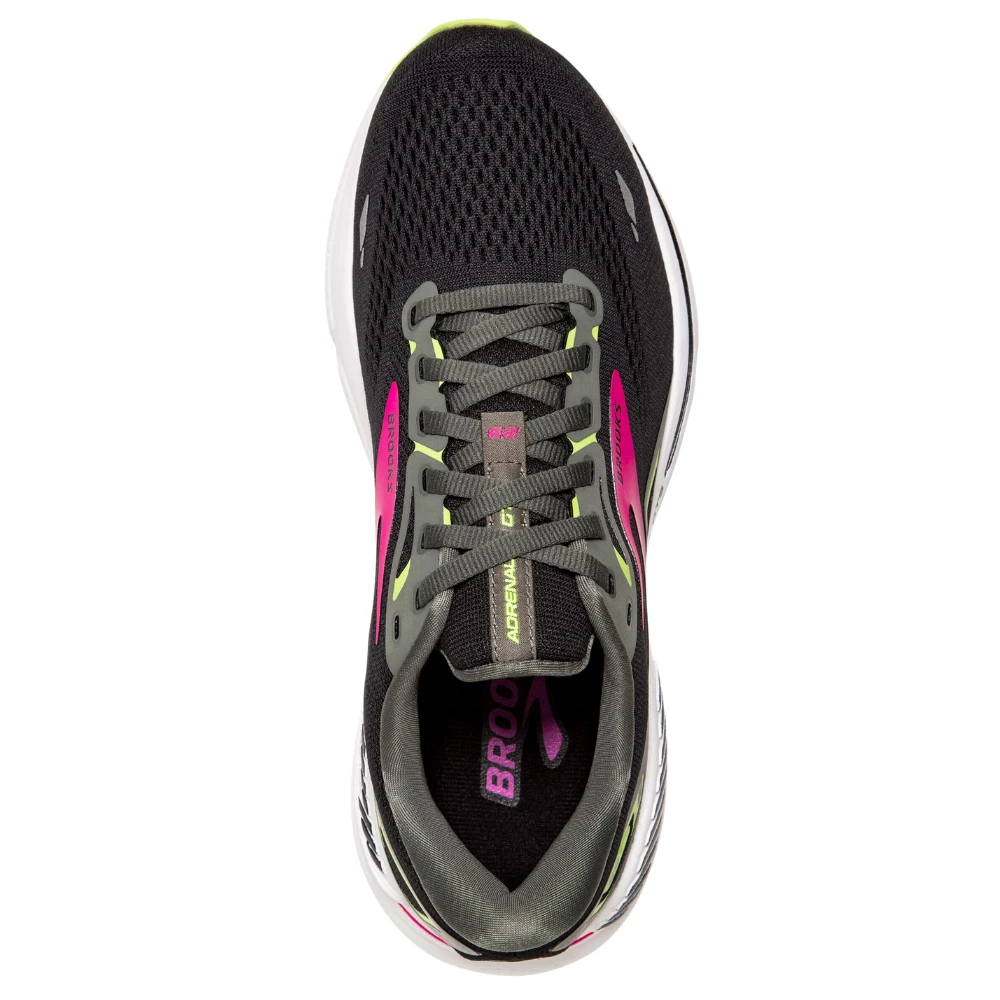 Brooks Adrenaline GTS 23 Black/Gunmetal/Sharp Green Running Shoe (Women's) 6 Brooks Adrenaline GTS 23 Black/Gunmetal/Sharp Green Running Shoe (Women's) - Image 6