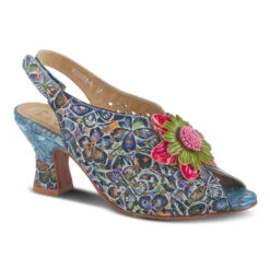 L'Artiste By Spring Step Arautre Slingback Navy Multi Leather (Women's)