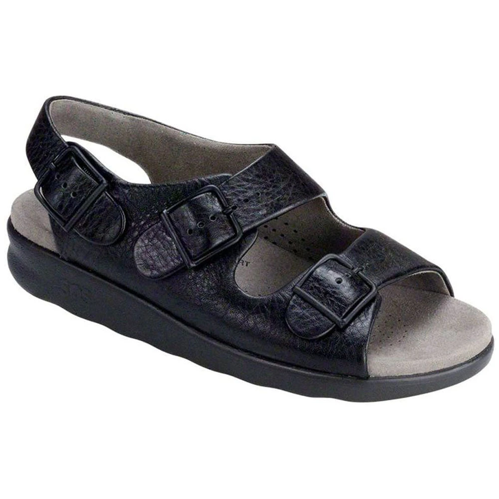 SAS Relaxed Sandal Black Leather (Women's) 1 SAS Relaxed Sandal Black Leather (Women's)