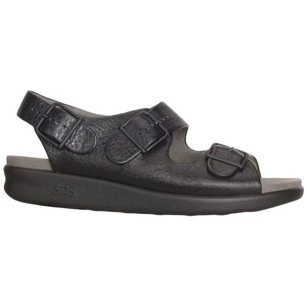 SAS Relaxed Sandal Black Leather (Women's) 3 SAS Relaxed Sandal Black Leather (Women's) - Image 3