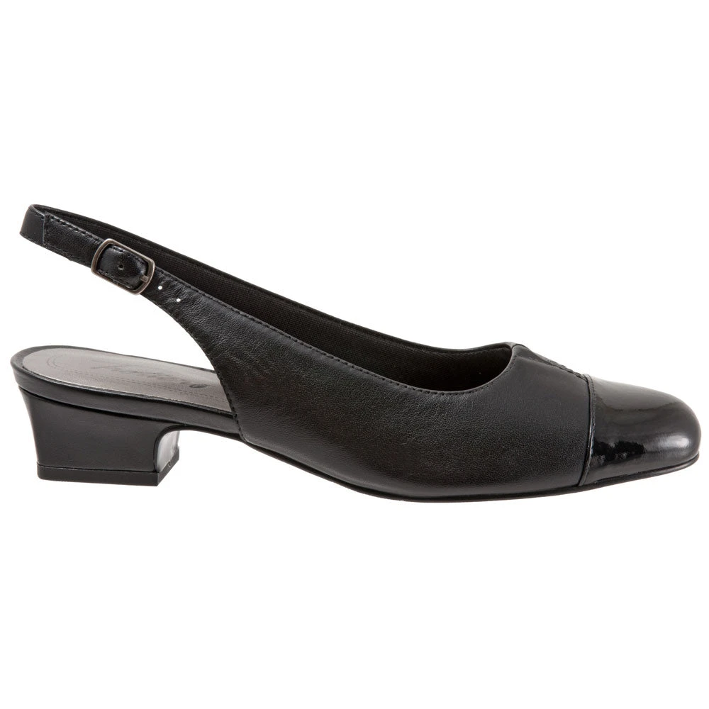 Trotters Dea Heel Black Leather/Patent Combi (Women's) 3 Trotters Dea Heel Black Leather/Patent Combi (Women's) - Image 3