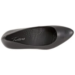 Trotters Kiera Heel Black Leather (Women's) -Dansko Shoe Store black 6 6ff30e63 3e68 46ad ad07 771e13d84ced
