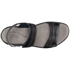 SAS Nudu Sandal Black Midnight Leather (Women's) -Dansko Shoe Store black midnight 6
