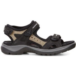 Ecco Yucatan Sandal Black/Mole/Black (Women's) -Dansko Shoe Store black mole 3