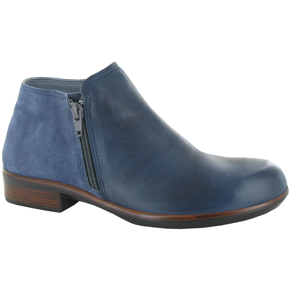Naot Helm Bootie Ink Leather/Midnight Blue Suede (Women's) 1 Naot Helm Bootie Ink Leather/Midnight Blue Suede (Women's)