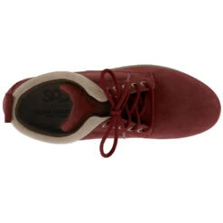 SAS Gretchen Chukka Water-Resistant Boot Red/Taupe Leather (Women's) -Dansko Shoe Store red 6 bbf1eb21 009f 4179 8c96 a4fb88b22230