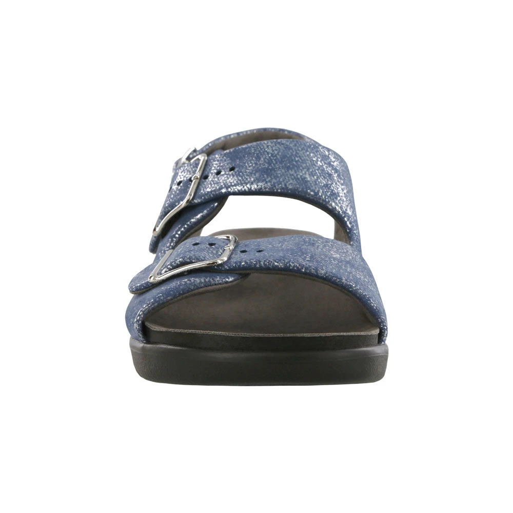 SAS Relaxed Sandal Silver Blue Leather (Women's) 4 SAS Relaxed Sandal Silver Blue Leather (Women's) - Image 4
